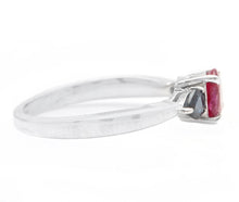 Load image into Gallery viewer, 1.10 Carats Exquisite Natural Ruby &amp; Sapphire 14K Solid White Gold Ring