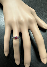 Load image into Gallery viewer, 1.10 Carats Exquisite Natural Ruby &amp; Sapphire 14K Solid White Gold Ring