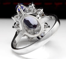Load image into Gallery viewer, 3.00 Carats Natural Very Nice Looking Tanzanite and Diamond 14K Solid White Gold Ring
