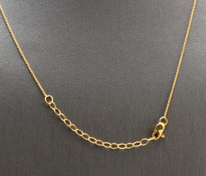 Splendid 14k Solid Yellow Gold Infinity Necklace with Natural Diamond Accent and Rough Emeralds