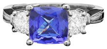 Load image into Gallery viewer, 2.60 Carats Natural Tanzanite and Diamond 14K Solid White Gold Ring