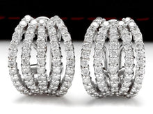 Load image into Gallery viewer, Exquisite 3.60 Carats Natural Diamond 18K Solid White Gold Cluster Earrings