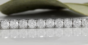 Very Impressive 4.15 Carats Natural VS Diamond 14K Solid White Gold Bracelet