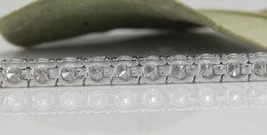 Very Impressive 4.15 Carats Natural VS Diamond 14K Solid White Gold Bracelet