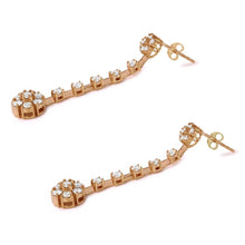 Load image into Gallery viewer, 2.10 Carats Natural VS1-VS2 Diamond 14K Solid Yellow Gold Earrings