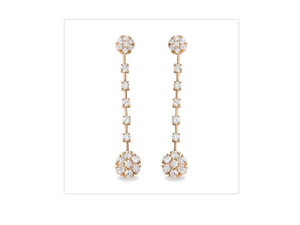 2.10 Carats Natural VS1-VS2 Diamond 14K Solid Yellow Gold Earrings