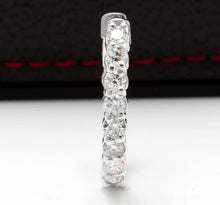 Load image into Gallery viewer, Exquisite 3.00 Carats Natural Diamond 14K Solid White Gold Hoop Earrings