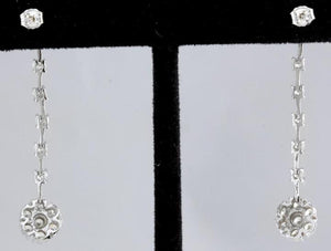 Exquisite 2.10 Carats Natural VS1-VS2 Diamond 14K Solid White Gold Earrings
