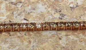 Very Impressive 9.57 Carats Natural White and Champagne Diamond 14K Solid Rose Gold Bracelet