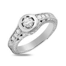 Load image into Gallery viewer, Splendid .65 Carats Natural Diamond 14K Solid White Gold Ring