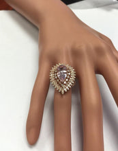 Load image into Gallery viewer, 4.60 Carats Exquisite Natural Pink Morganite and Diamond 14K Solid Rose Gold Ring