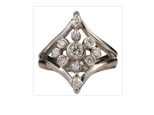 Splendid 1.00 Carats Natural VS1 Diamond 14K Solid White Gold Ring
