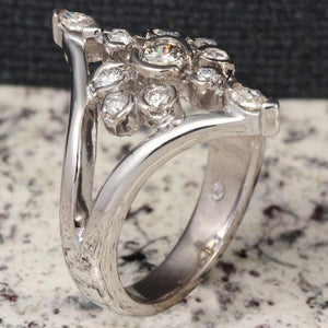 Splendid 1.00 Carats Natural VS1 Diamond 14K Solid White Gold Ring