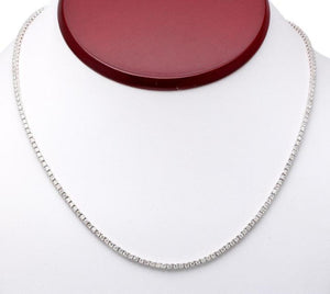 Splendid 5.45 Carats Natural Diamond 18K Solid White Gold Necklace