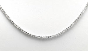 Splendid 5.45 Carats Natural Diamond 18K Solid White Gold Necklace