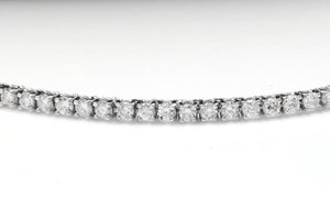 Splendid 5.45 Carats Natural Diamond 18K Solid White Gold Necklace