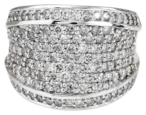 Splendid 3.15 Carats Natural VS Diamond 14K Solid White Gold Ring