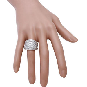Splendid 3.15 Carats Natural VS Diamond 14K Solid White Gold Ring