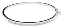 Load image into Gallery viewer, Very Impressive 1.35 Carats Natural VS Diamond 14K Solid White Gold Bangle Bracelet