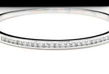 Load image into Gallery viewer, Very Impressive 1.35 Carats Natural VS Diamond 14K Solid White Gold Bangle Bracelet