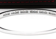 Load image into Gallery viewer, Very Impressive 1.35 Carats Natural VS Diamond 14K Solid White Gold Bangle Bracelet