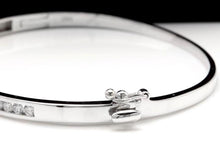 Load image into Gallery viewer, Very Impressive 1.35 Carats Natural VS Diamond 14K Solid White Gold Bangle Bracelet