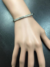 Load image into Gallery viewer, Very Impressive 1.35 Carats Natural VS Diamond 14K Solid White Gold Bangle Bracelet