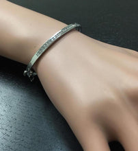 Load image into Gallery viewer, Very Impressive 1.35 Carats Natural VS Diamond 14K Solid White Gold Bangle Bracelet