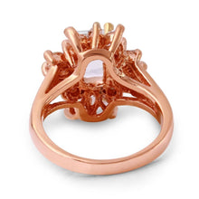 Load image into Gallery viewer, 2.70 Carats Natural Aquamarine and Diamond 14K Solid Rose Gold Ring