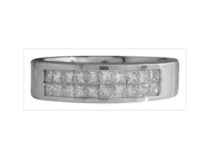 1.20 Carats Natural VS1 Diamond 14K Solid White Gold Unisex Ring