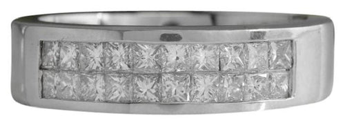 1.20 Carats Natural VS1 Diamond 14K Solid White Gold Unisex Ring