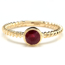 Load image into Gallery viewer, 0.80 Carats Exquisite Natural Ruby 14K Solid Yellow Gold Ring