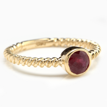 Load image into Gallery viewer, 0.80 Carats Exquisite Natural Ruby 14K Solid Yellow Gold Ring