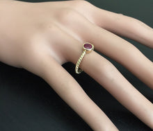 Load image into Gallery viewer, 0.80 Carats Exquisite Natural Ruby 14K Solid Yellow Gold Ring