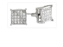 Load image into Gallery viewer, Exquisite 1.25 Carats Natural Diamond 14K Solid White Gold Stud Earrings