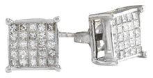 Load image into Gallery viewer, Exquisite 1.25 Carats Natural Diamond 14K Solid White Gold Stud Earrings