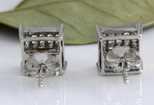 Load image into Gallery viewer, Exquisite 1.25 Carats Natural Diamond 14K Solid White Gold Stud Earrings