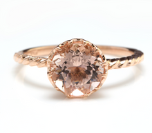 Load image into Gallery viewer, 2.00 Carats Exquisite Natural Morganite 14K Solid Rose Gold Ring