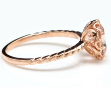 Load image into Gallery viewer, 2.00 Carats Exquisite Natural Morganite 14K Solid Rose Gold Ring