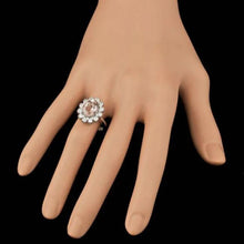 Load image into Gallery viewer, 4.70 Carats Natural Morganite and Diamond 14K Solid White Gold Ring