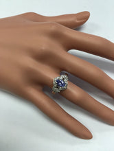 Load image into Gallery viewer, 1.40 Carats Natural Very Nice Looking Tanzanite and Diamond 14K Solid White Gold Ring