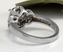 Load image into Gallery viewer, 1.40 Carats Natural Very Nice Looking Tanzanite and Diamond 14K Solid White Gold Ring
