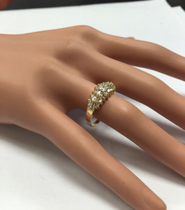 Splendid 1.00 Carat Natural Diamond 14K Solid Yellow Gold Ring