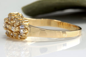 Splendid 1.00 Carat Natural Diamond 14K Solid Yellow Gold Ring