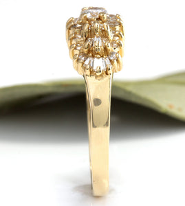Splendid 1.00 Carat Natural Diamond 14K Solid Yellow Gold Ring