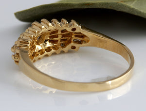 Splendid 1.00 Carat Natural Diamond 14K Solid Yellow Gold Ring