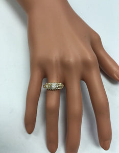Splendid 1.00 Carat Natural Diamond 14K Solid Yellow Gold Ring