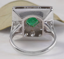 Load image into Gallery viewer, 2.44 Carats Natural Emerald and VS Diamond 14K Solid White Gold Ring