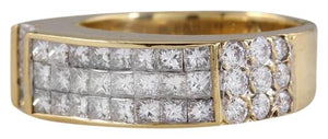 Splendid 1.70 Carats Natural VVS Diamond 18K Solid Yellow Gold Ring