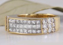 Load image into Gallery viewer, Splendid 1.70 Carats Natural VVS Diamond 18K Solid Yellow Gold Ring